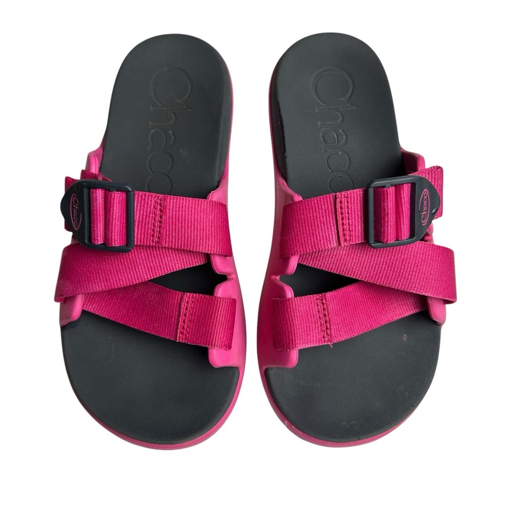 Chaco Slide Sandals Chillos‎ Women's 6 Slip On Hot Pink Adjustable Strap